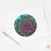 Sticker Rond Turquoise et verte (Enveloppe)