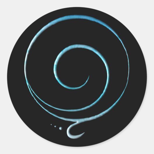 Sticker Rond Turquoise Gratitude (Devant)