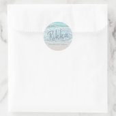 Sticker Rond Turquoise Ocean Sandy Beach Bijoux artisanaux (Sac)