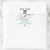 Sticker Rond Turquoise Pop La Fête des mariées Champagne (Sac)