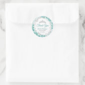 Sticker Rond Turquoise Silver Quinceanera (Sac)