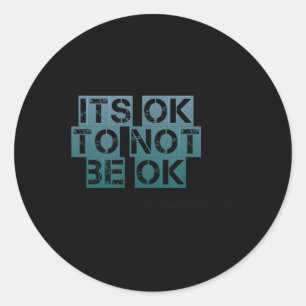 Sticker Rond Turquoise Son Ok Ne Pas Être D'Accord Sensibilisat