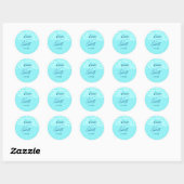 Sticker Rond Turquoise turquoise agate doux 16 anniversaire ajo (Feuille)