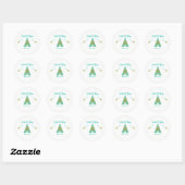 Sticker Rond Turquoise Turquoise Gold Tepee fête d'anniversaire (Feuille)