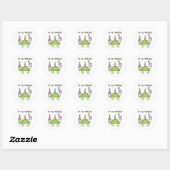 Sticker Rond Turtle 5e Anniversaire Tshirts et cadeaux (Feuille)