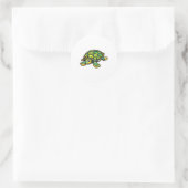 Sticker Rond Turtle Animal Turtle Green (Sac)