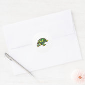 Sticker Rond Turtle Animal Turtle Green (Enveloppe)
