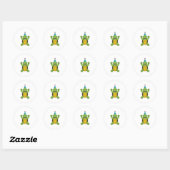 Sticker Rond Turtle at Birthday (Feuille)