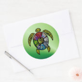 Sticker Rond Turtle Ba-gua (Enveloppe)