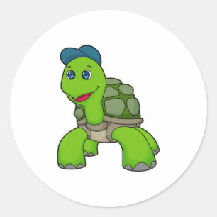 Sticker Rond Turtle Cap