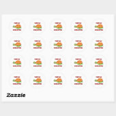 Sticker Rond Turtle Disaster Turtle Pun (Feuille)