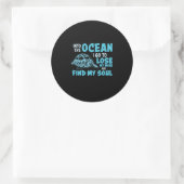 Sticker Rond Turtle Lover | Dans L'Océan (Sac)