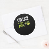 Sticker Rond Turtle Lover | Freaking' Awesome Turtle Maman (Enveloppe)