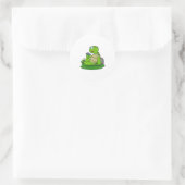 Sticker Rond Turtle Reading Book (Sac)