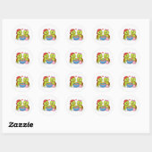 Sticker Rond Turtles making heart-shaped cookies (Feuille)