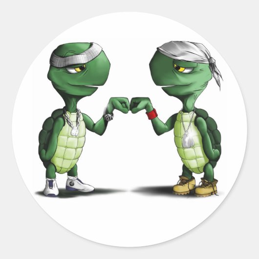 Sticker Rond Turttles (Devant)