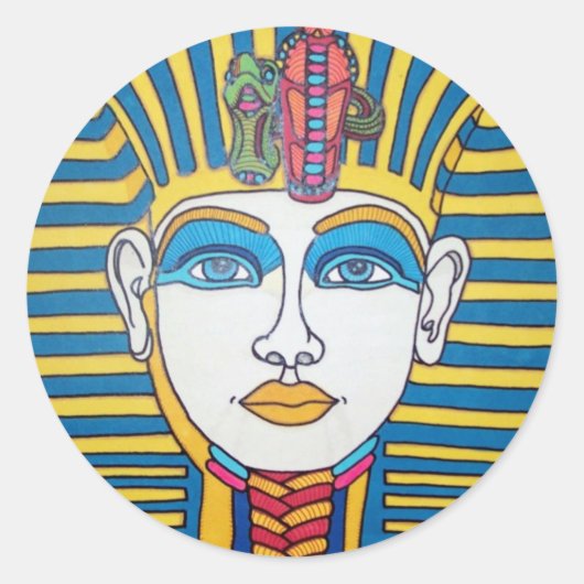 Sticker Rond Tut par Piliero (Devant)