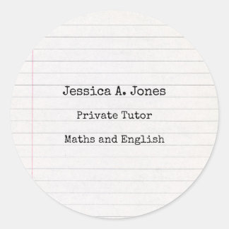 Sticker Rond Tutor anglais/math