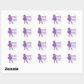 Sticker Rond Tutu Cute (Violet) (Feuille)