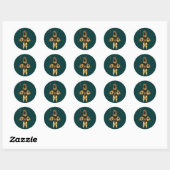 Sticker Rond Tuvaaq - Chasseur inuit fragile (Feuille)