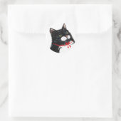 Sticker Rond Tux Christmas Cat (Sac)