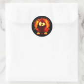 Sticker Rond Tux flamboyant (flambeau de pingouin) (Sac)