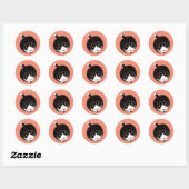 Sticker Rond Tuxedo (Feuille)