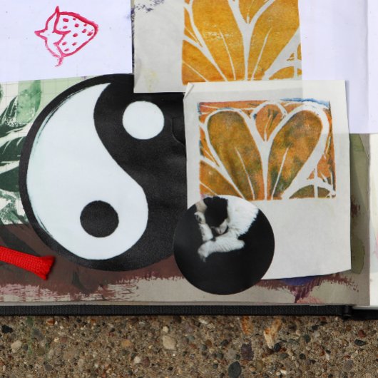 Sticker Rond Tuxedo Chat Kitty Chats Noir et Blanc Catalogue