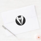 Sticker Rond Tuxedo noir/blanc (Enveloppe)