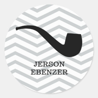 Sticker Rond Tuyau de tabagisme Chevron masculin