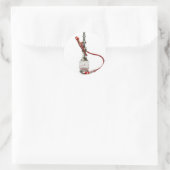 Sticker Rond Tuyau d'eau Hookah (Sac)
