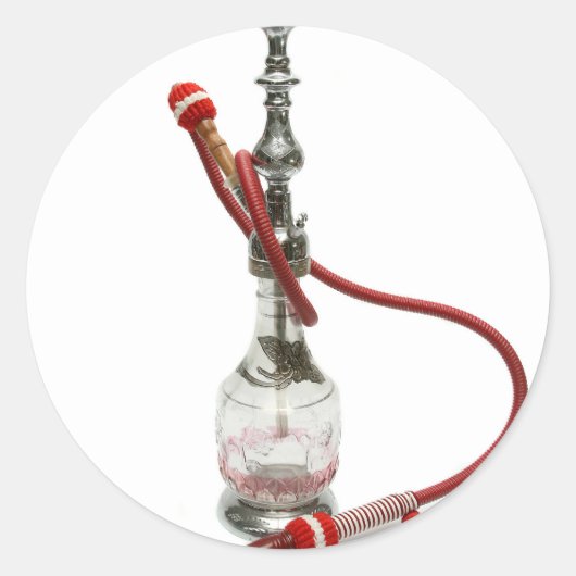 Sticker Rond Tuyau d'eau Hookah (Devant)