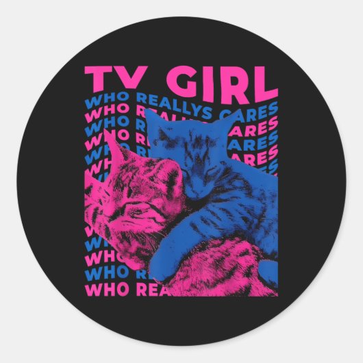 Sticker Rond Tv Girl Album Frenchs Sortez Qui S'Occupe Vraiment (Devant)