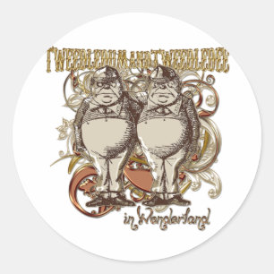 Sticker Rond Tweedledum & Tweedledee Carnivale Style Gold Ver.