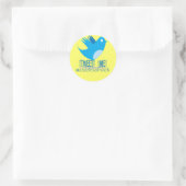 Sticker Rond Tweetez-moi à votre adresse Tweet (Sac)
