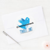 Sticker Rond Tweetez-moi à votre adresse Tweet (Enveloppe)