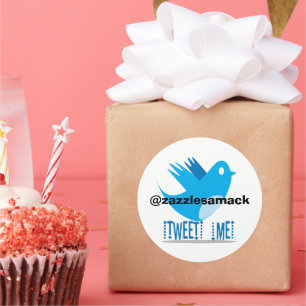 Sticker Rond Tweetez-moi à votre adresse Tweet