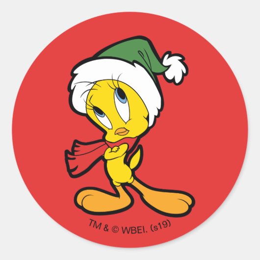 Sticker Rond TWEETY™ Christmas Thghts (Devant)