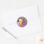 Sticker Rond TWEETY™ Djing (Enveloppe)