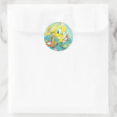 Sticker Rond TWEETY™ En Vague Bleue (Sac)