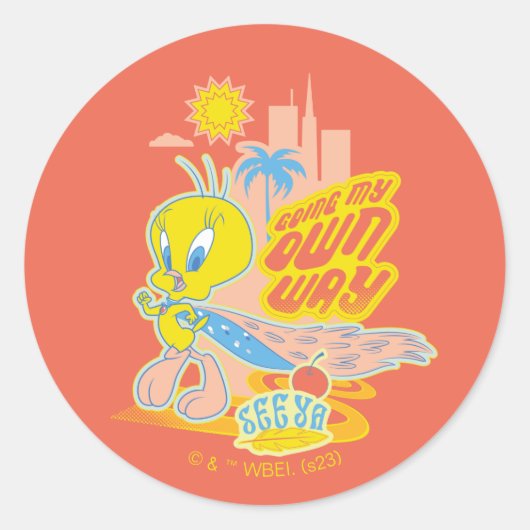 Sticker Rond TWEETY™ - Mon propre chemin (Devant)