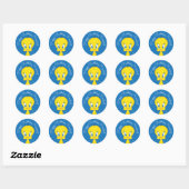 Sticker Rond TWEETY™ | Petit oiseau innocent (Feuille)