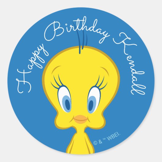 Sticker Rond TWEETY™ | Petit oiseau innocent (Devant)