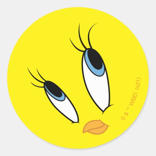 Sticker Rond TWEETY™ - Yeux doux (Devant)