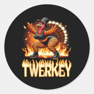Sticker Rond Twerkey Squad Twerner Danser Danseuse Drôle Turqui