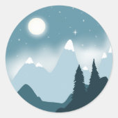 Sticker Rond Twilight Mountain (Devant)