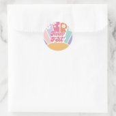 Sticker Rond Twin Fest Retro Sunshine Rainbow Daisy (Sac)