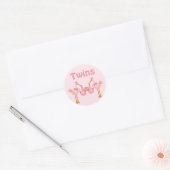 Sticker Rond Twin Girls (Enveloppe)