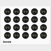 Sticker Rond Twin Papa Fishing (Feuille)