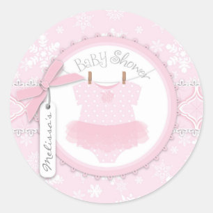 Sticker Rond Twin Tutu Polka Dot Jumper & Winter Snowflake